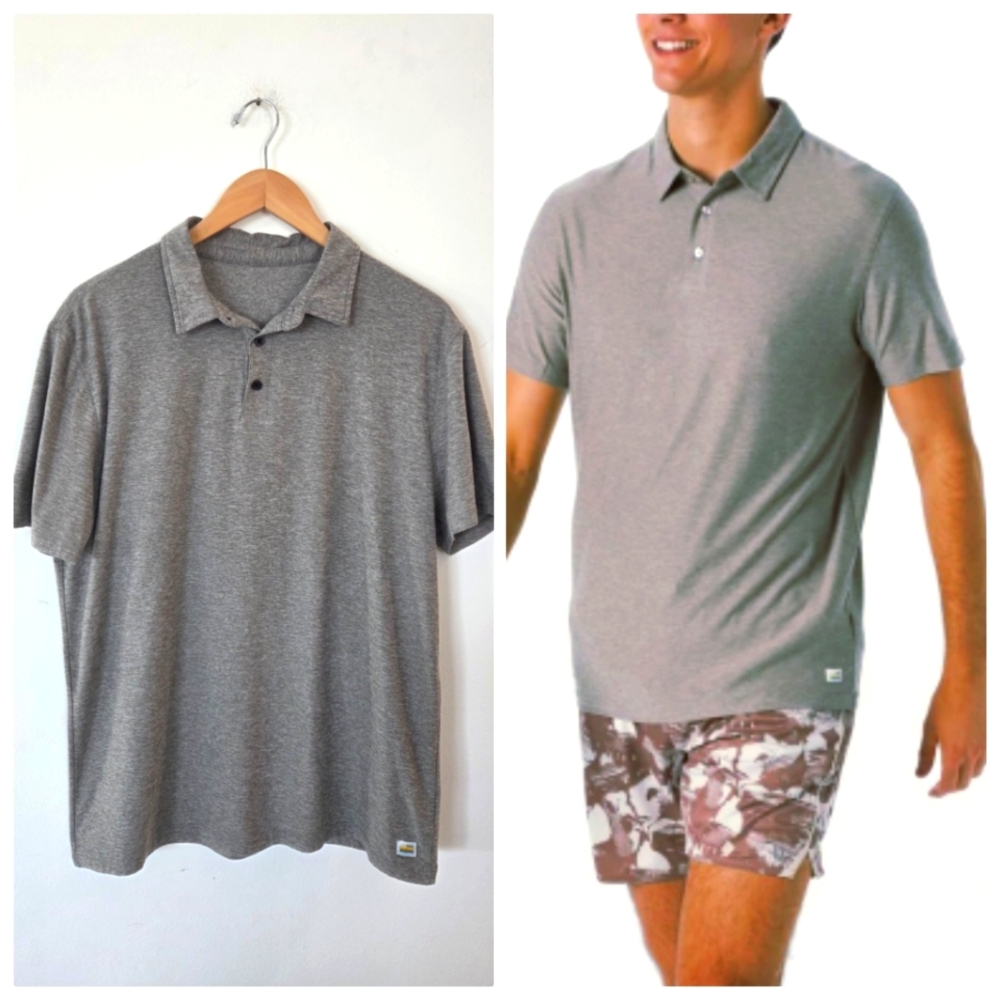 Vuori Men's Strato Tech Polo Short Sleeve Lightweight V188 Casual Shirt Athletic